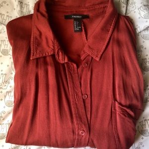 Forever 21 Boxed- cropped shirt with collar
